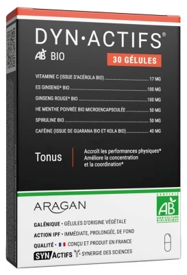 Aragan Synactifs DynActifs Organic 30 Capsules 3 Aragan Synactifs DynActifs Organic 30 Capsules