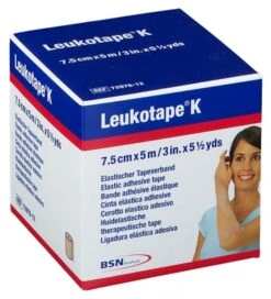 Essity Leukotape K Elastic Adhesive Tape 7.5cm X 5m