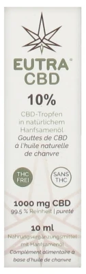 Eutra CBD 10% Drops With Natural Hemp Oil 10ml