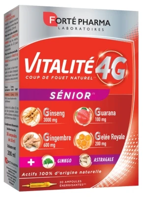 Forté Pharma Vitality 4G Senior 20 Phials 3 Forté Pharma Vitality 4G Senior 20 Phials