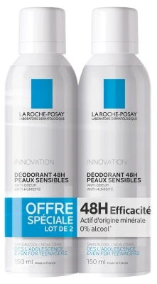 La Roche-Posay Physiological Spray Deodorant 2 X 48H 150ml