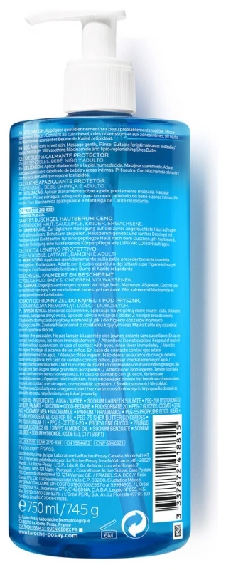 La Roche-Posay Lipikar Soothing Protecting Shower Gel 750ml 4 La Roche-Posay Lipikar Soothing Protecting Shower Gel 750ml - Image 2