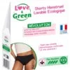 Love & Green Washable Menstrual Shorty Black Abundant Flow -Care Products Store love green washable p76100