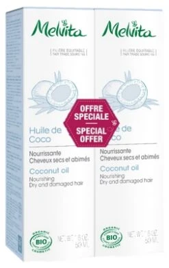 Melvita Organic Coconut Oil 2 X 50ml