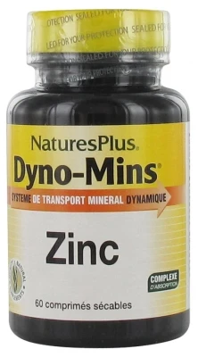 Natures Plus Dyni-Mins Zinc 60 Breakable Tablets