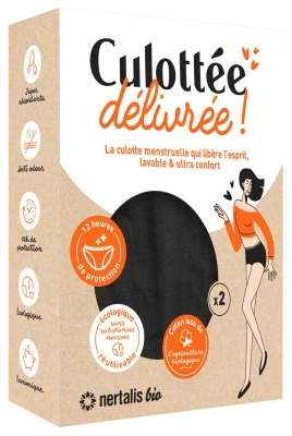 Nertalis Bio Menstrual Panties Culottée Délivrée Black Colour - 2 Panties 3 Nertalis Bio Menstrual Panties Culottée Délivrée Black Colour - 2 Panties
