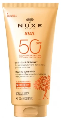 Nuxe Sun Melting Lotion High Protection Face And Body SPF50 150ml