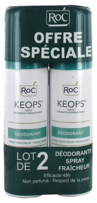 RoC Keops Freshness Spray Deodorant 2 X 100ml