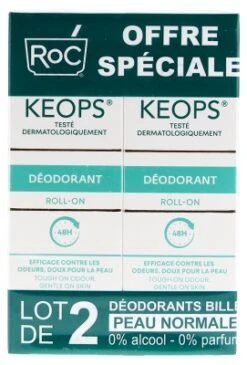 RoC Keops Roll-On Deodorant 2 X 30ml