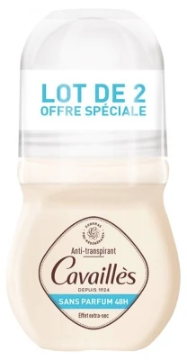 Rogé Cavaillès Absorb+ Deodorant Fragrance-Free 48H 2 X 50ml
