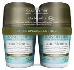 Sanoflore 48H Mentha Freshness Anti-trace Deodorant 2 X 50ml