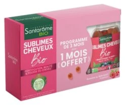 Santarome Sublime Organic Hair 3 X 60 Gummies Of Which 60 Gummies Free