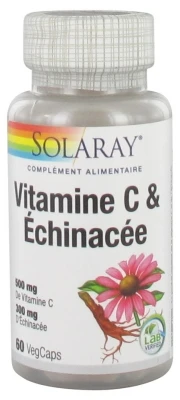 Solaray Vitamin C And Echinacea 60 Botanical Gel-Caps