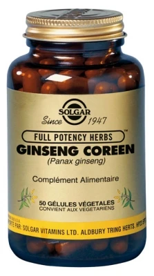 Solgar Korean Ginseng 50 Vegetable Capsules