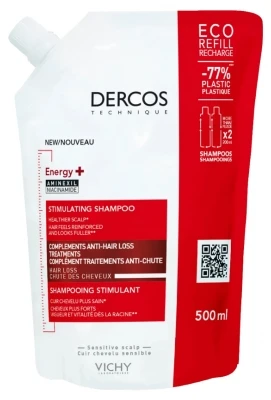 Vichy Dercos Energy+ Stimulating Shampoo Refill 500ml 3 Vichy Dercos Energy+ Stimulating Shampoo Refill 500ml