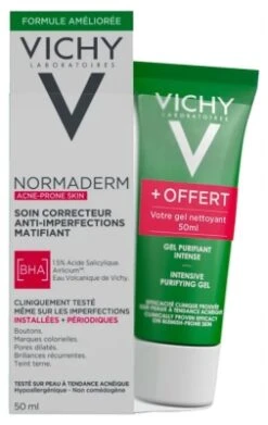 Vichy Normaderm Corrector Anti-Blemish Care 24H Hydration 50ml + Free Cleansing Gel 50ml